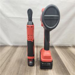 AS-IS- Milwaukee M12/M18 12/18V Lithium-Ion Cordless 3/8 in. Ratchet and 1/2 in. High Torque Impact Wrench with Friction Ring Combo Kit