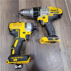 AS-IS DEWALT 20V MAX Cordless Brushless Hammer Drill/Driver 2 Tool Combo Kit with FLEXVOLT ADVANTAGE