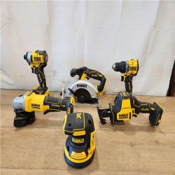 AS-IS- DEWALT 20V Lithium-Ion Cordless 6-Tool Combo Kit with 5.0 Ah and 2.0 Ah Batteries, Charger and Tough System 2.0 Rolling Toolbox