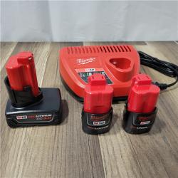 AS-IS Milwaukee  M12 Combo 7 tool Kit W/2 Cmpt Bat, 1 Xc Bat, KIT