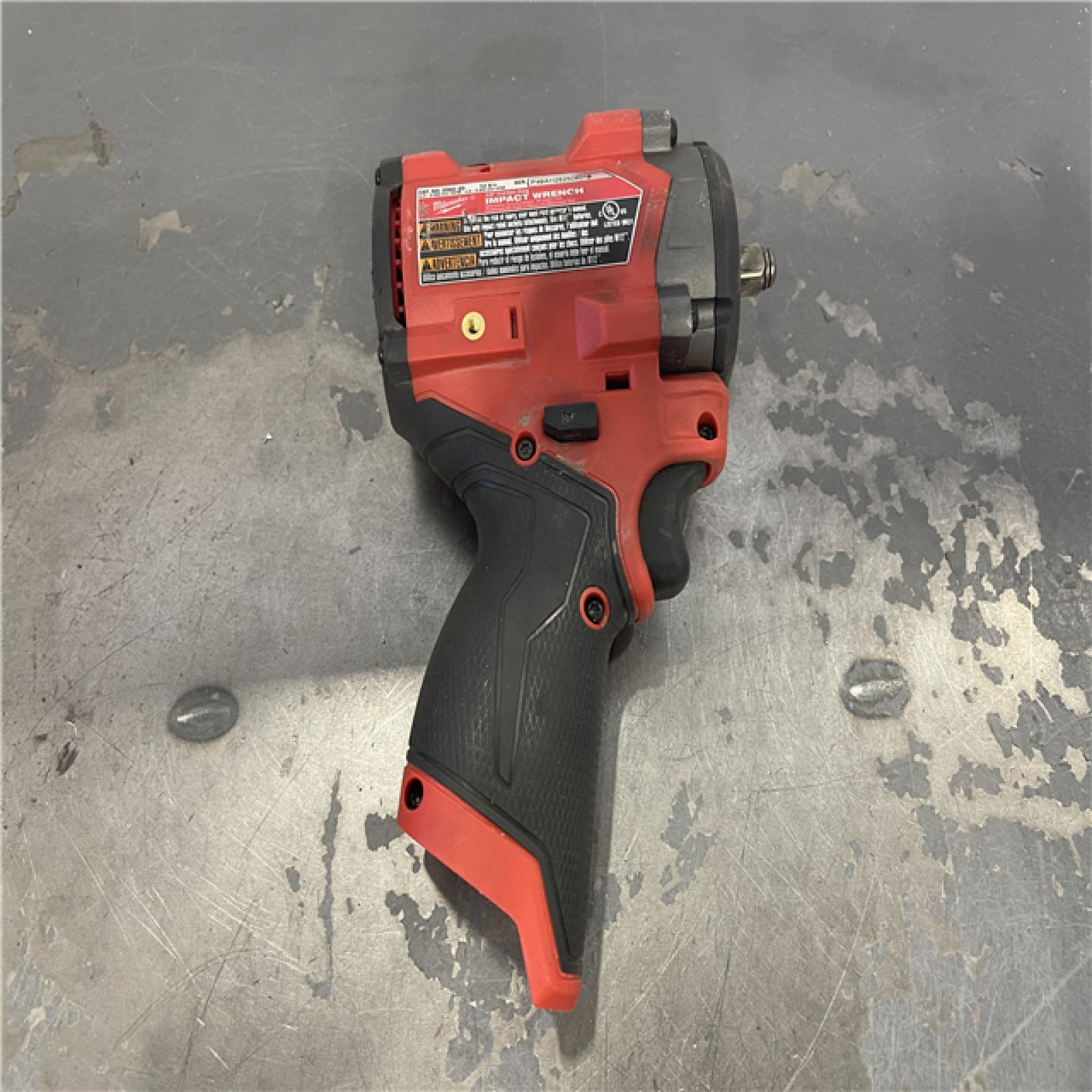 AS-IS- Milwaukee M12 FUEL 12V Lithium-Ion Brushless Cordless Stubby 3/8 in. Impact Wrench (Tool-Only)