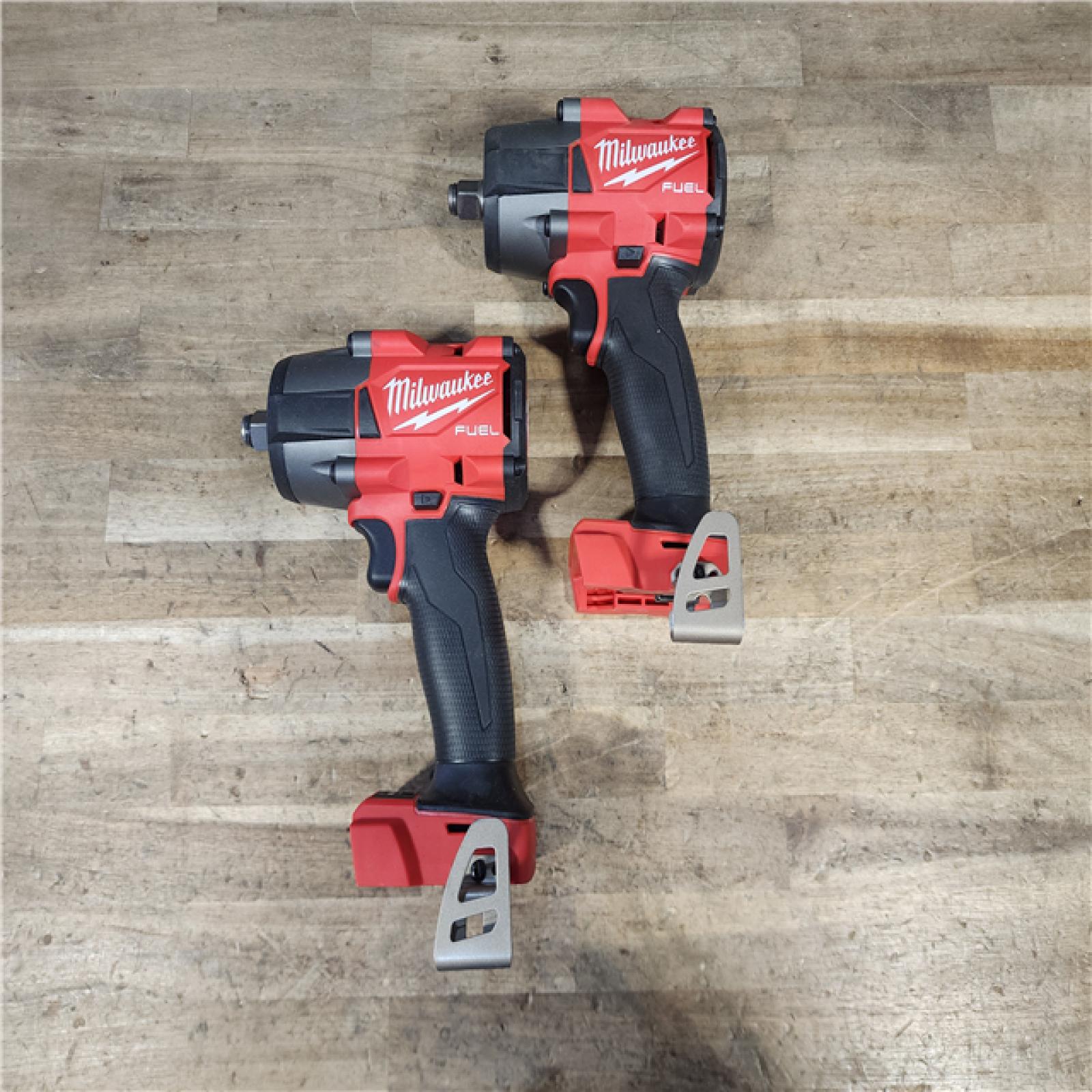 HOUSTON LOCATION - AS-IS (2) Milwaukee M18 18V Fuel 1/2  Mid-Torque Impact Wrench Cordless Lithium-Ion Brushless with Friction Ring 2962-20 (TOOL ONLY)