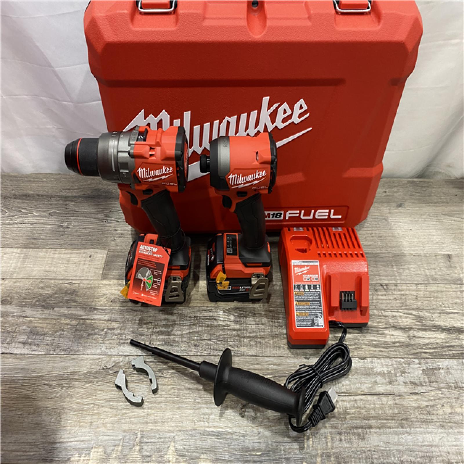 LIKE NEW - Milwaukee FUEL 18V Lithium-Ion Brushless Cordless Hammer Drill and Impact Driver Combo Kit