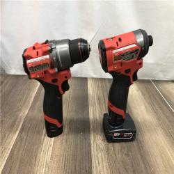 AS-IS Milwaukee FUEL 12-Volt Lithium-Ion Brushless Cordless Hammer Drill and Impact Driver Combo Kit