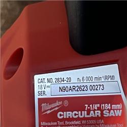 Houston Location AS-IS Milwaukee FUEL 18V Lithium-Ion Brushless Cordless 7-1/4 in. Circular Saw (Tool-Only)