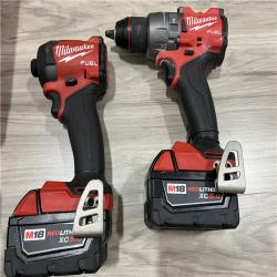 AS-IS Milwaukee FUEL 18V Lithium-Ion Brushless Cordless Hammer Drill and Impact Driver Combo Kit