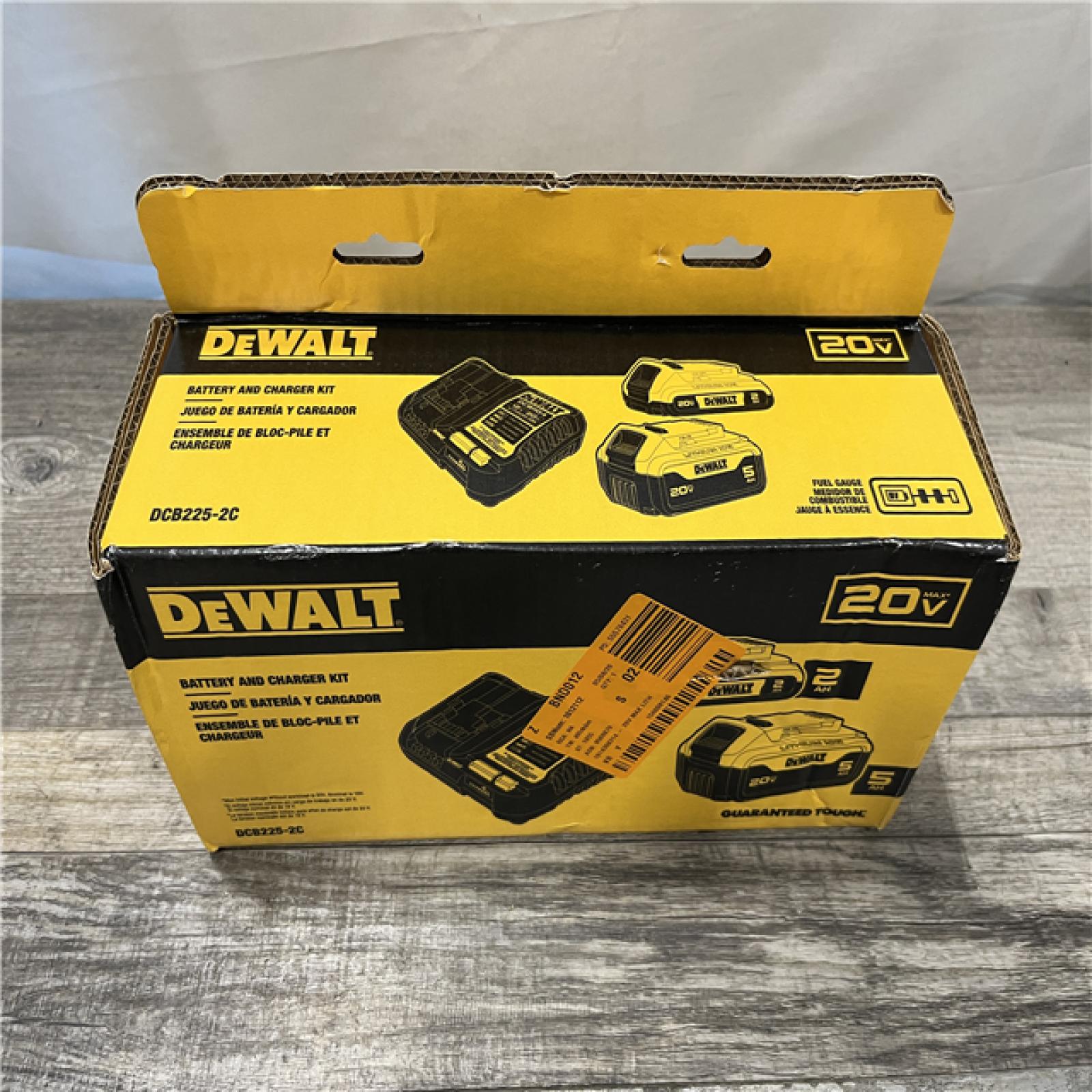 NEW - DEWALT 20V MAX Lithium-Ion Battery Kit with 5.0Ah and 2.0Ah Battery and Charger