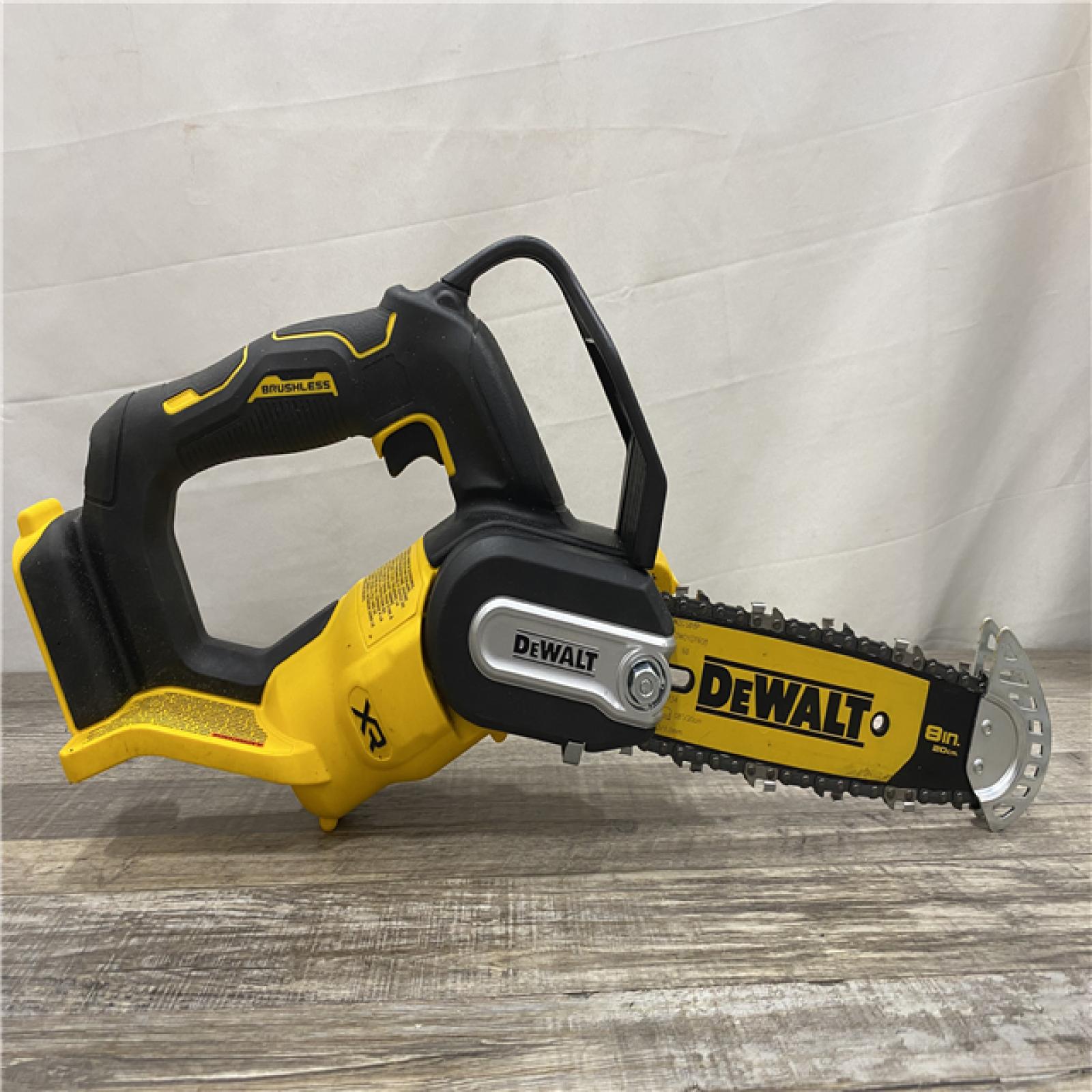 AS-IS DEWALT 20V MAX 8 in. Brushless Cordless Battery Powered Pruning Chainsaw (Tool Only)