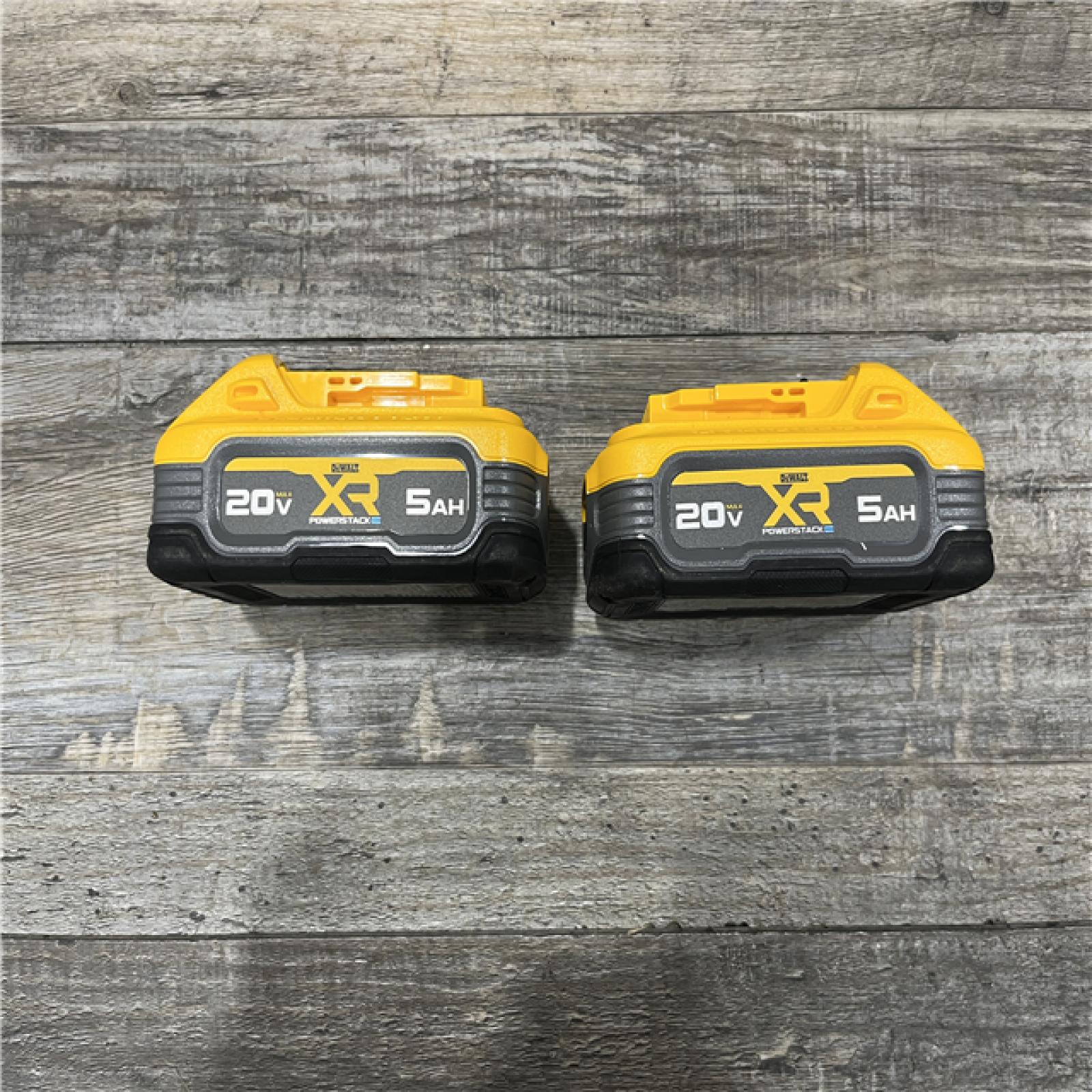 AS-IS DEWALT 20V MAX XR POWERSTACK Lithium-Ion 5.0Ah Battery (2 -Pack)