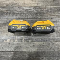 AS-IS DEWALT 20V MAX XR POWERSTACK Lithium-Ion 5.0Ah Battery (2 -Pack)