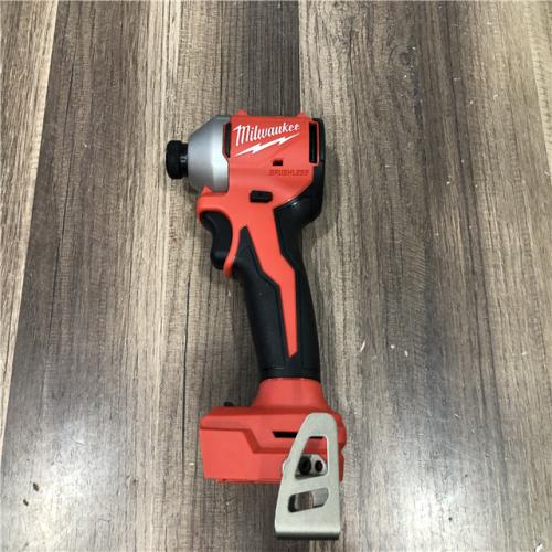 AS-IS Milwaukee 18V Lithium-Ion Compact Brushless Cordless 1/4 in. Impact Driver (Tool-Only)
