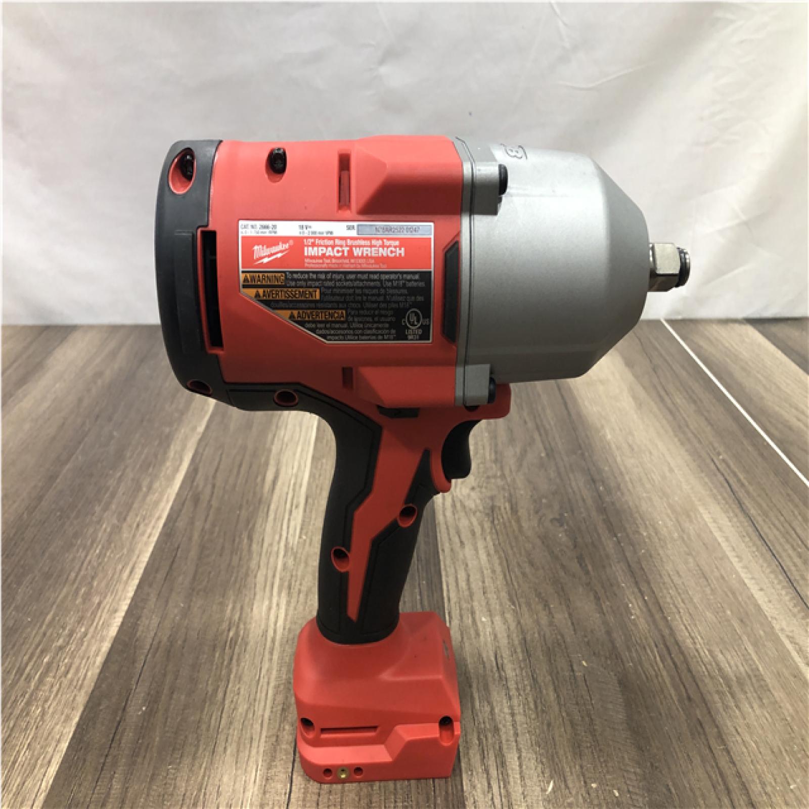 AS-IS Milwaukee 18-Volt Lithium-Ion Brushless 1/2 in. High Torque Impact Wrench with Friction Ring (Tool-Only)