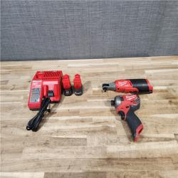 HOUSTON LOCATION - AS-IS MILWAUKEE 2 TOOL COMBO KIT W/ (2) BATTERY & CHARGER