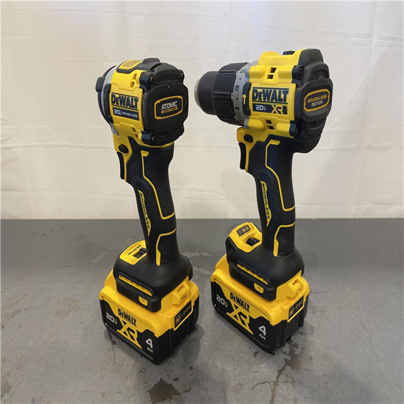 AS-IS - DEWALT 20V MAX XR Hammer Drill and ATOMIC Impact Driver 2 Tool Cordless Combo Kit