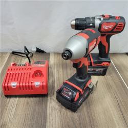 AS-IS  Milwaukee M18 18-Volt Lithium-Ion Cordless Combo Kit 7-Tool with 2-Batteries, Charger and Tool Bag