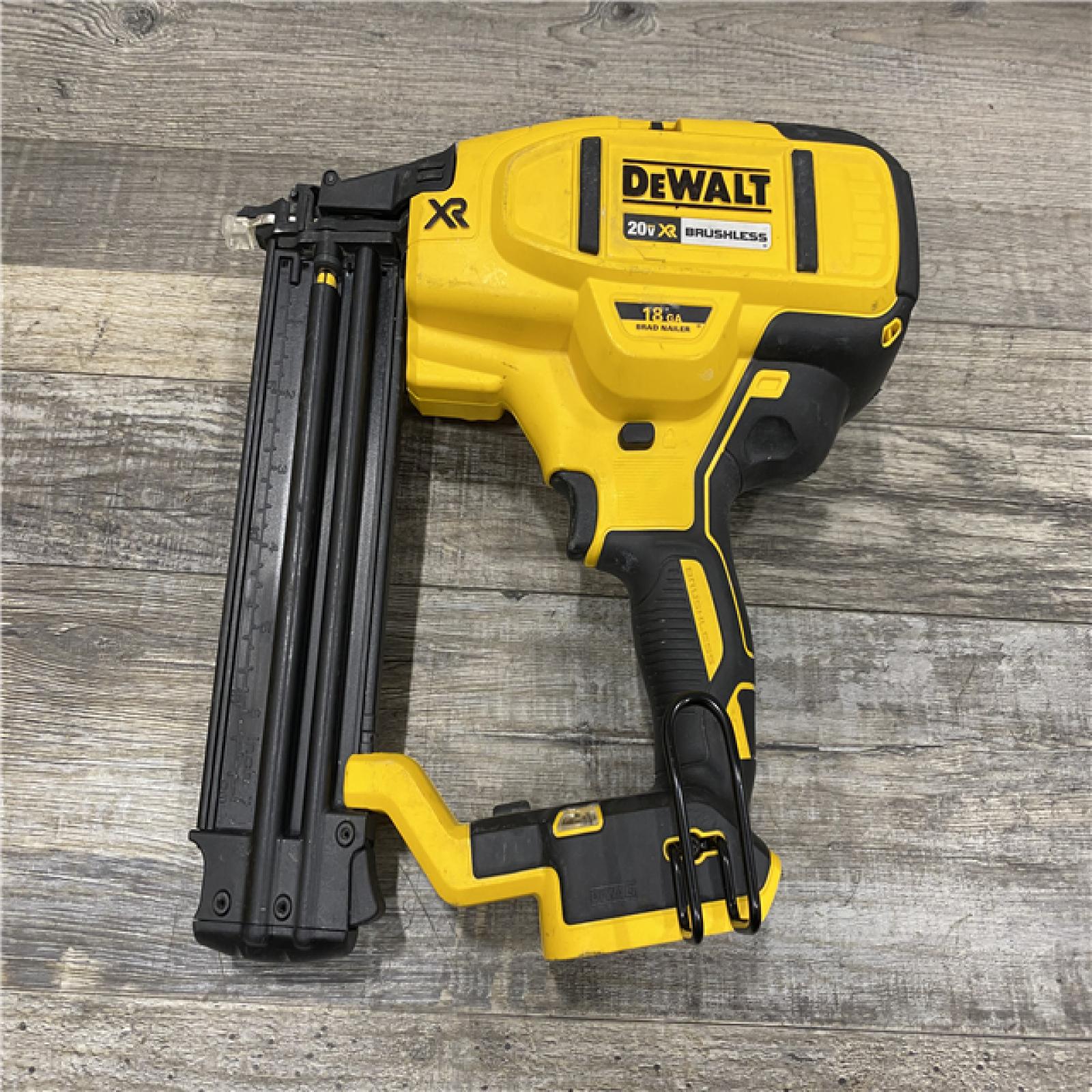 AS-IS DEWALT 20V MAX XR Lithium-Ion Electric Cordless 18-Gauge Brad Nailer (Tool Only)