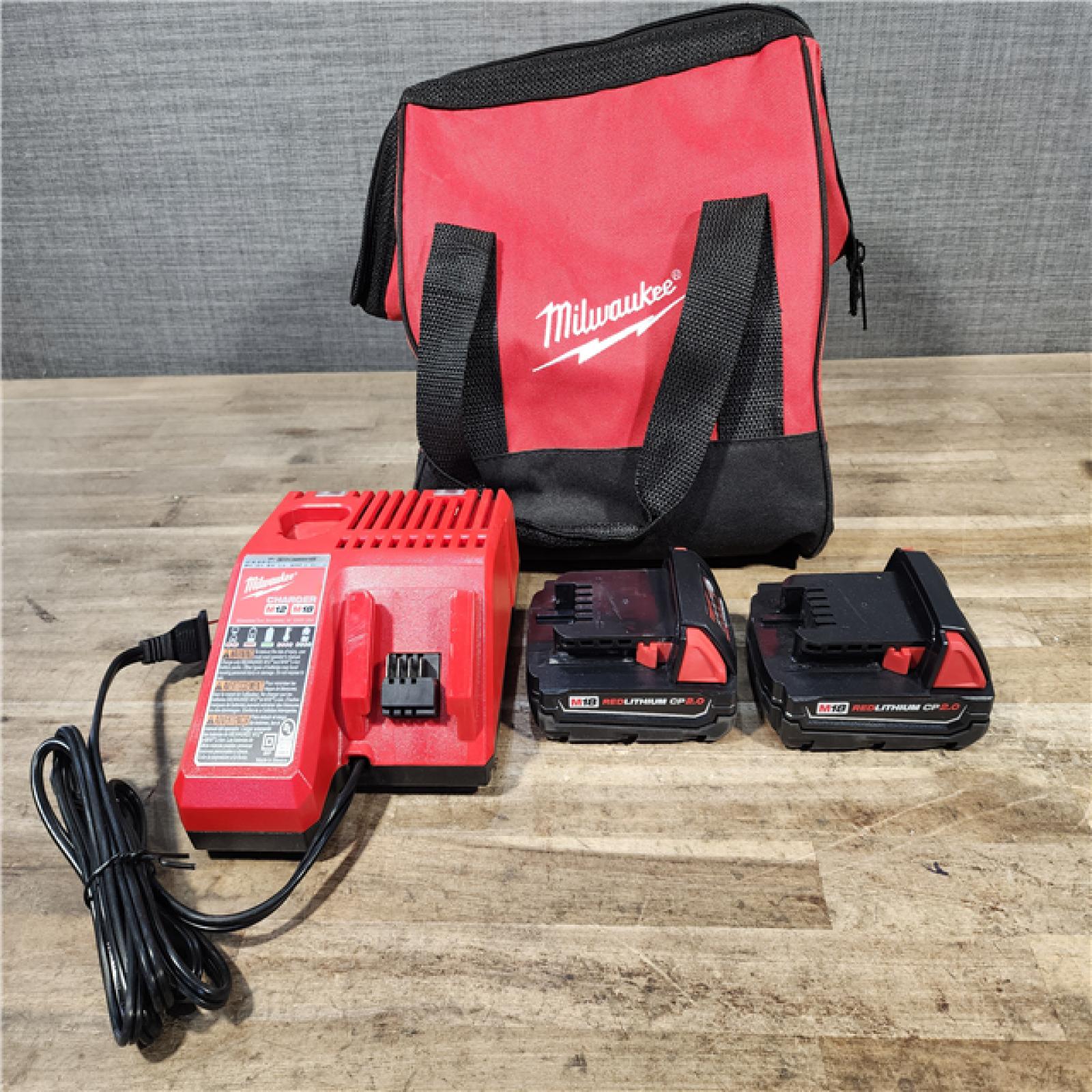 HOUSTON LOCATION - AS-IS Milwaukee M18 18V Lithium-Ion Brushless Cordless Compact Drill/Impact Combo Kit