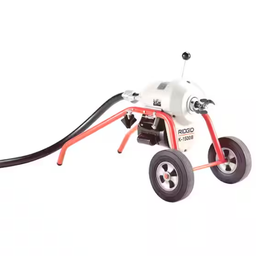 DALLAS LOCATION- RIDGID K1500B Sectional Machine for 2-8 in. Lines  w/Mitt  Pin Key  Rear Guide Hose  11/4 in. Cable  2-Cable Carriers  Tool Set