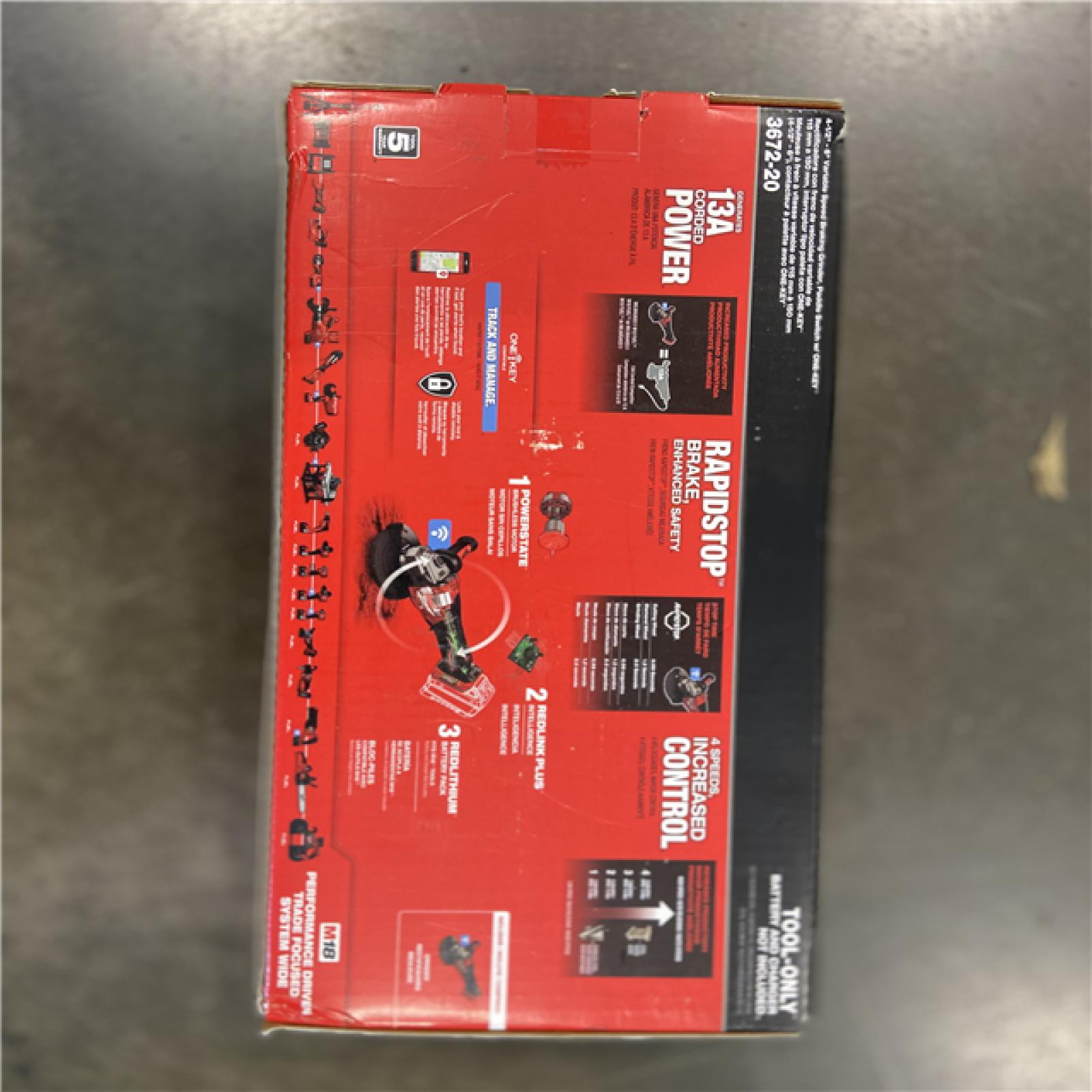 AS-IS - Milwaukee M18 FUEL ONE-KEY 18V Lithium-Ion Brushless Cordless 4-1/2 in./6 in.