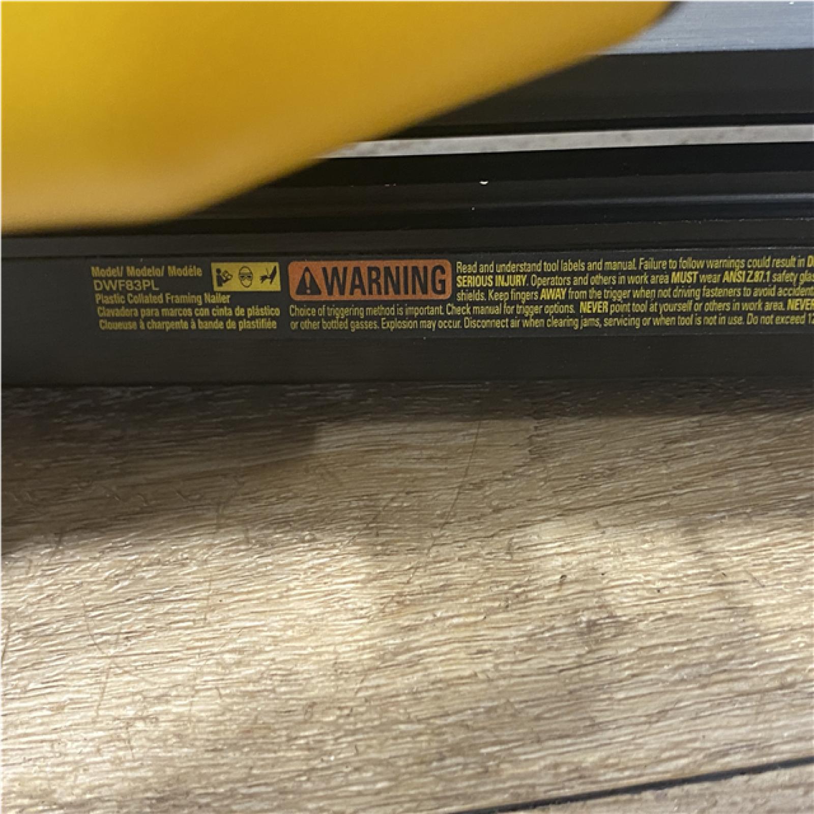 AS-IS  DEWALT Pneumatic 21-Degree Collated Corded Framing Nailer