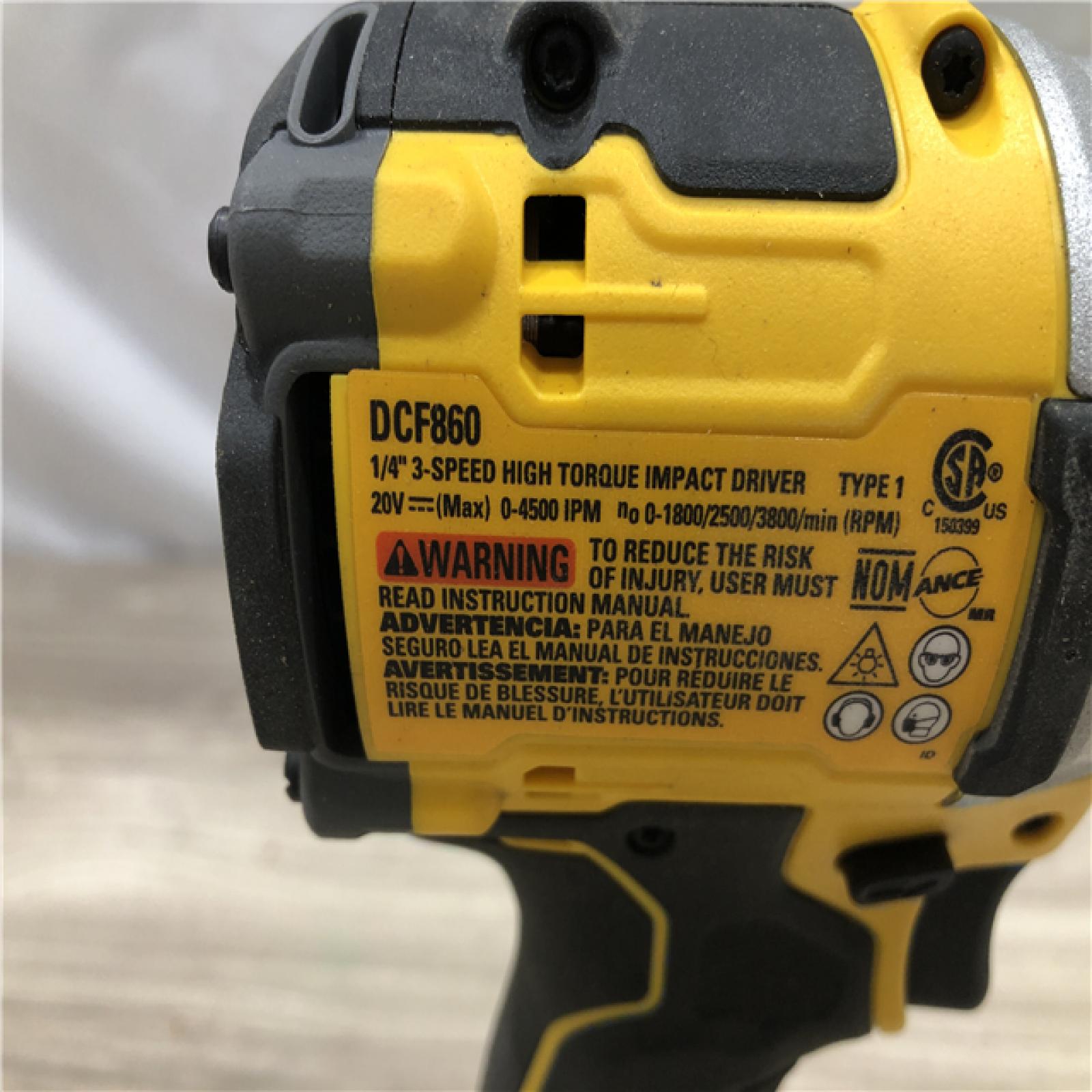 AS-IS DeWalt 20V MAX XR 1/4 in. Cordless 3-Speed Impact Driver Kit