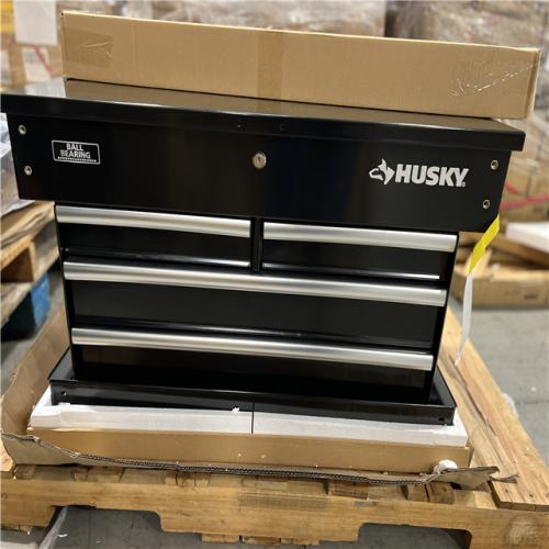 DALLAS LOCATION - AS-IS - Husky 33 in. W 4-Drawer Mechanics Tool Utility Cart in Gloss Black