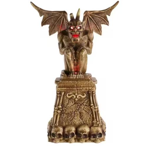 DALLAS LOCATION- AS-IS Home Accents Holiday 5.5 ft. Grave & Bones LED Gargoyle H13