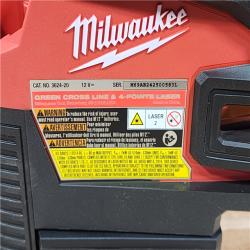 HOUSTON LOCATION - AS-IS (APPEARS LIKE NEW) Milwaukee 3624-20 12V M12 Lithium-Ion Cordless USB Rechargeable Green Beam Cross Line & 4-Points Laser