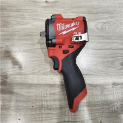 AS-IS Milwaukee FUEL 12V Lithium-Ion Brushless Cordless Stubby 3/8 in. Impact Wrench (Tool-Only)