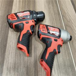 AS-IS Milwaukee 3497-22 12V Brushless Hammer Drill and Impact Driver Combo Kit