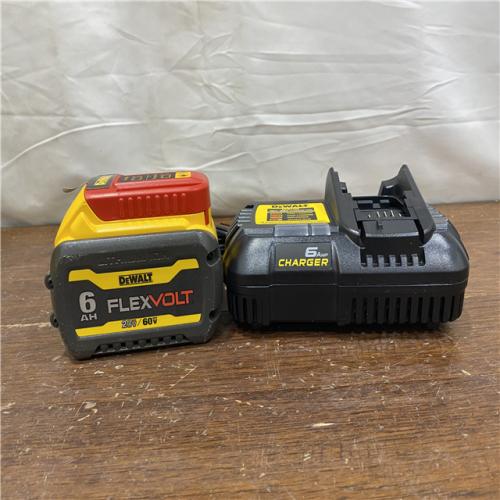 AS-IS DEWALT FLEXVOLT 20V/60V MAX Lithium-Ion 6.0Ah Battery Pack with 6 Amp Output Charger