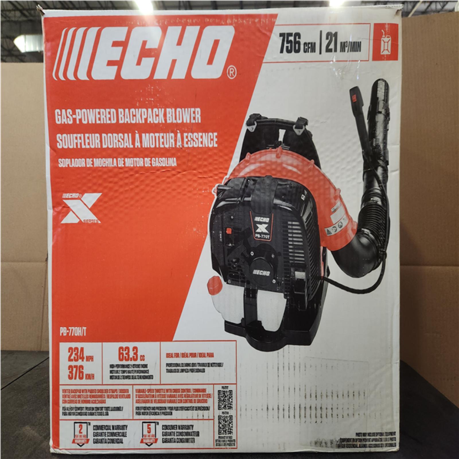 Phoenix NEW ECHO 234 MPH 756 CFM 63.3 cc Gas 2-Stroke X Series Backpack Leaf Blower with Hip Throttle
