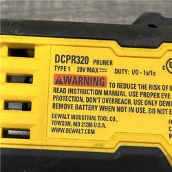 AS-IS DEWALT 20-Volt MAX 1 -1/2 in. Capacity Cordless Battery Powered Pruner Kit