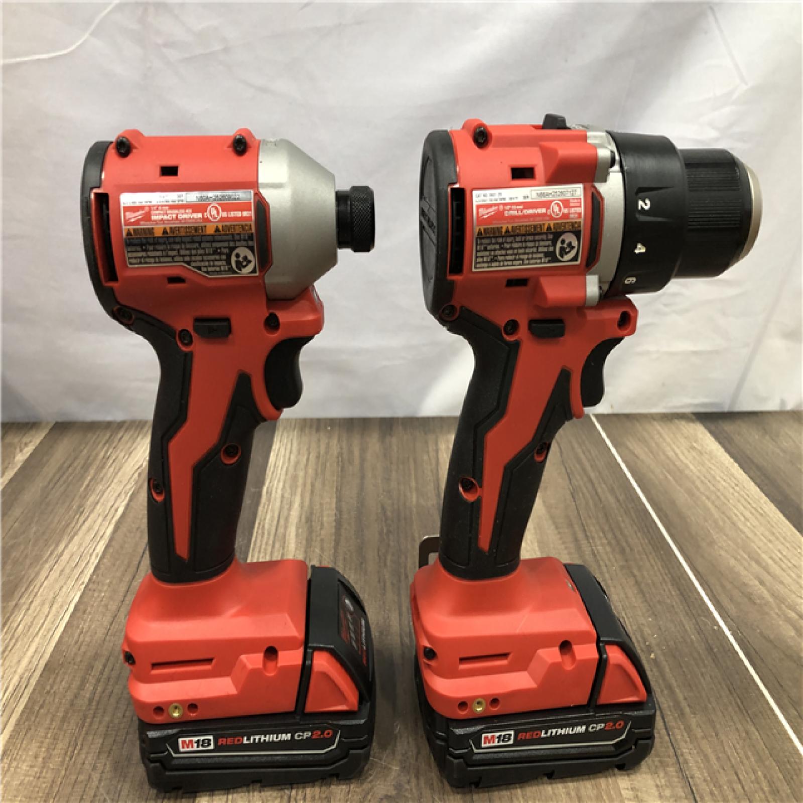 AS-IS Milwaukee 18V Lithium-Ion Brushless Cordless Compact Drill/Impact Combo Kit