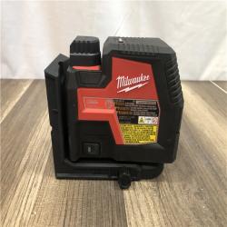 AS-IS Milwaukee 100 ft. REDLITHIUM Lithium-Ion USB Green Rechargeable Cross Line Laser Level with Charger