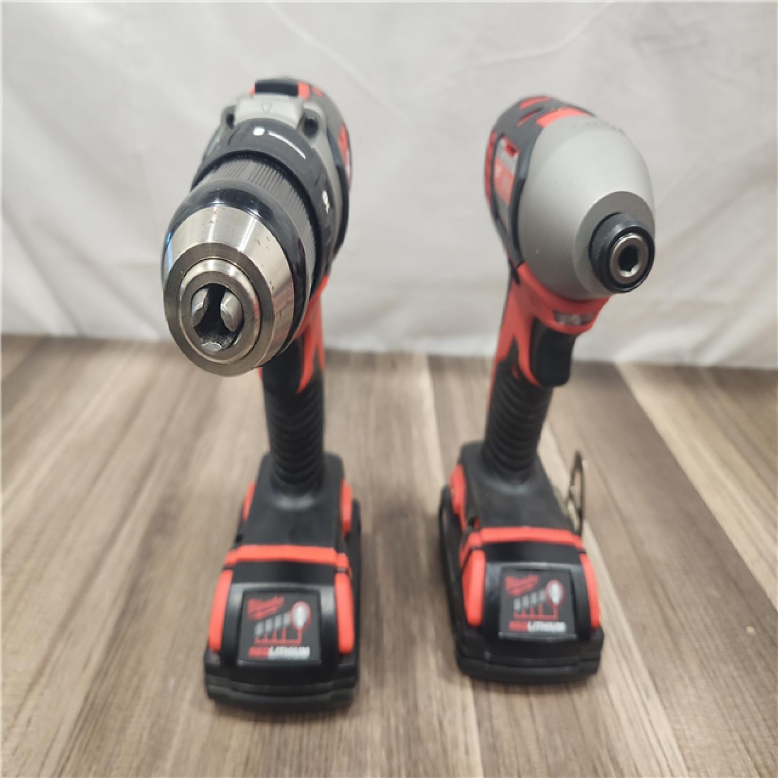 AS-IS- Milwaukee 18V Cordless Brushed 2-Tool Drill/Driver and Impact Driver Kit