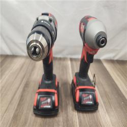AS-IS- Milwaukee 18V Cordless Brushed 2-Tool Drill/Driver and Impact Driver Kit