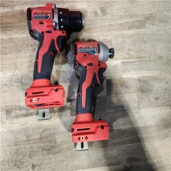 HOUSTON LOCATION - AS-IS M18 18-Volt Lithium-Ion Brushless Cordless Compact Hammer Drill/Impact Combo Kit (2-Tool) with (2) Batteries  Bag