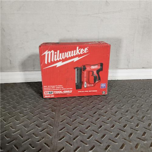 Houston location- AS-IS Milwaukee 2540-20 12V 23 Gauge Cordless Pin Nailer (Tool Only)