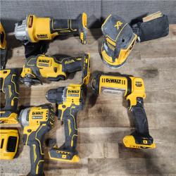 HOUSTON LOCATION - AS-IS DEWALT 8 TOOL COMBO KIT W/ (2) BATTERY & CHARGER