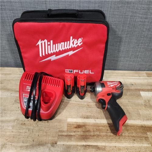 HOUSTON LOCATION - AS - IS Milwaukee FUEL SURGE 12V Lithium-Ion Brushless Cordless 1/4 in. Hex Impact Driver Compact Kit