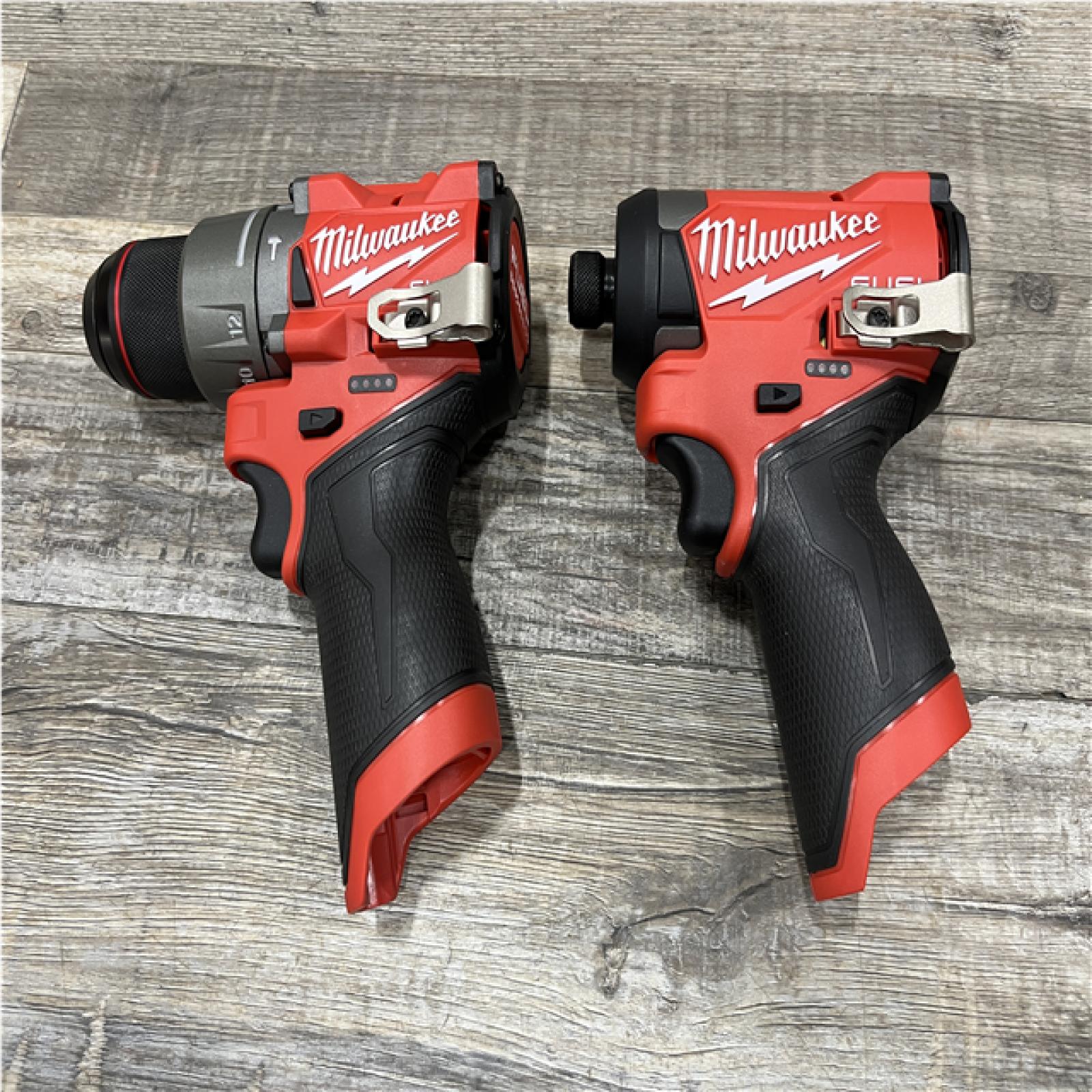 AS-IS Milwaukee FUEL 12-Volt Lithium-Ion Brushless Cordless Hammer Drill and Impact Driver Combo Kit