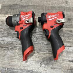 AS-IS Milwaukee FUEL 12-Volt Lithium-Ion Brushless Cordless Hammer Drill and Impact Driver Combo Kit