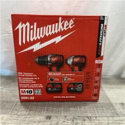 NEW - Milwaukee 18V Lithium-Ion Cordless Drill Driver/Impact Driver Combo Kit
