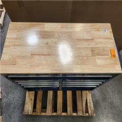 Phoenix LIKE NEW Husky Tool Storage 46 in. W x 18 in. D 9-Drawer Gloss Blue Mobile Workbench Cabinet