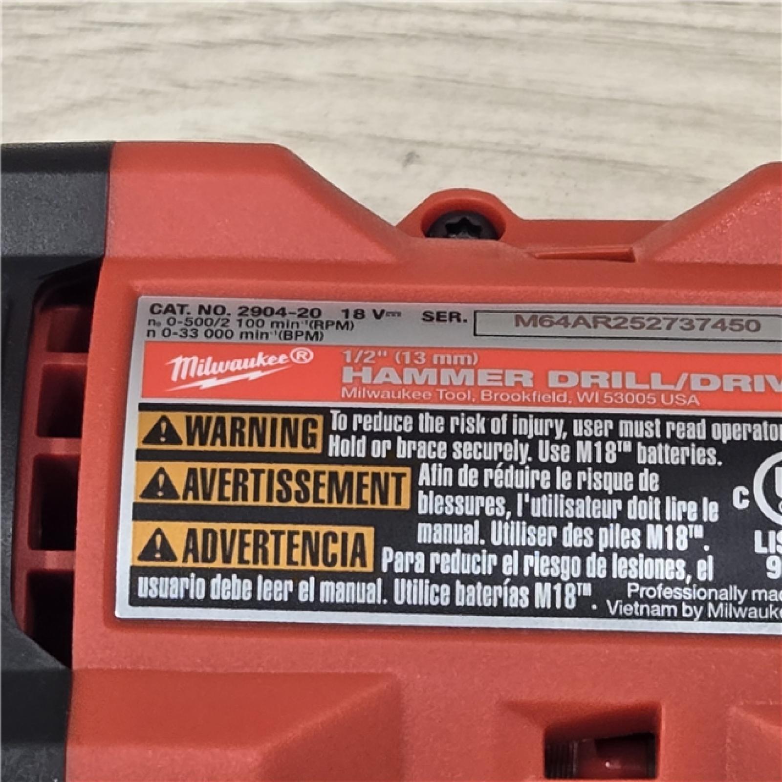 AS-IS Milwaukee 2904-22 Hammer Drill Driver Kit