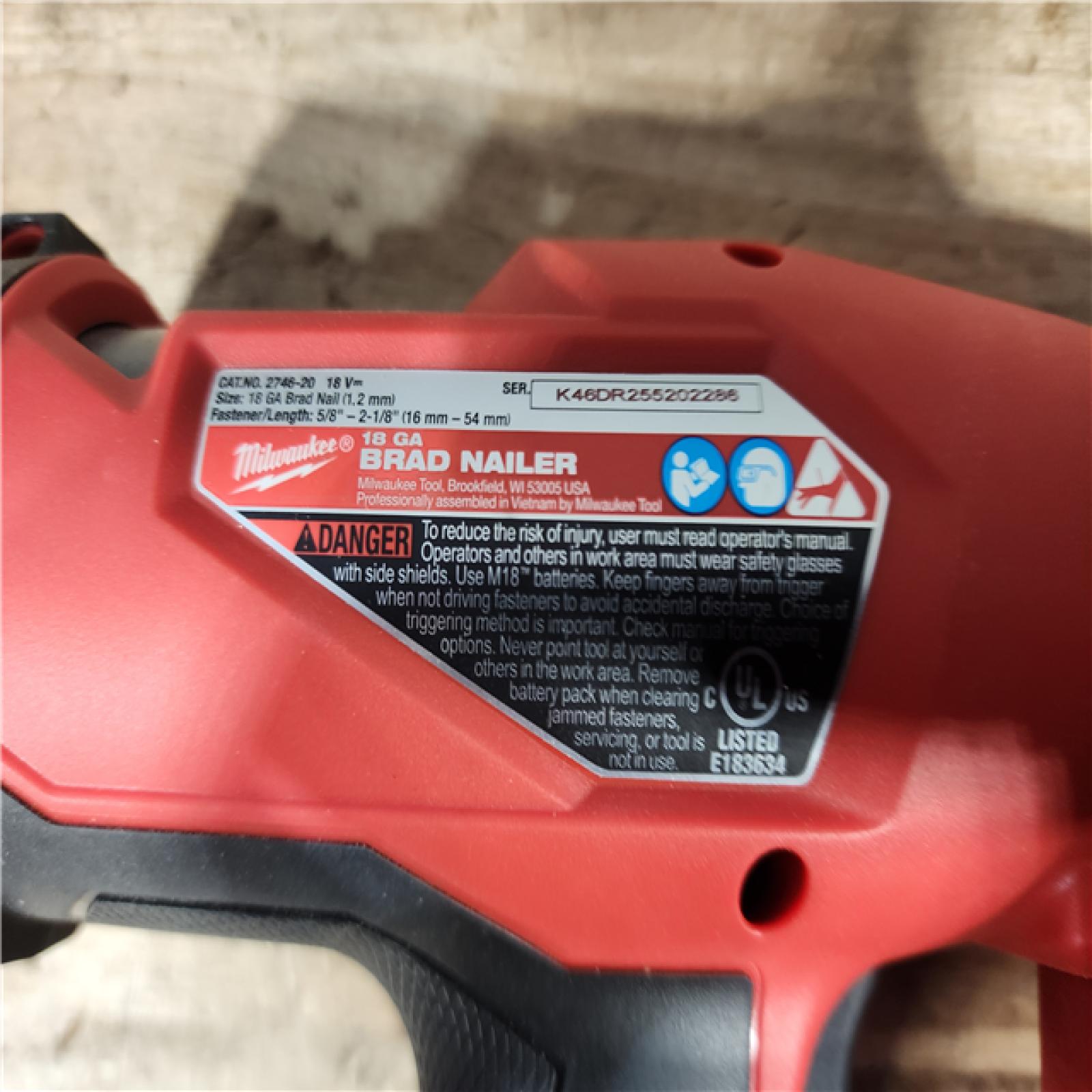 HOUSTON LOCATION - AS - IS Milwaukee FUEL 18-Volt Lithium-Ion Brushless Cordless Gen II 18-Gauge Brad Nailer (Tool-Only)