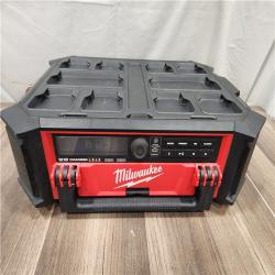 AS-IS- Milwaukee 18V M18 PACKOUT Lithium-Ion Cordless Radio + Charger (Tool Only)