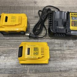 AS-IS DEWALT 20V MAX Lithium-Ion Battery Kit with 5.0Ah and 2.0Ah Battery and Charger