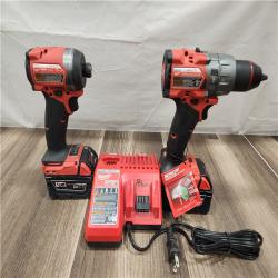 AS-IS- MILWAUKEE FUEL 18V Lithium-Ion Brushless Cordless Hammer Drill and Impact Driver Combo Kit